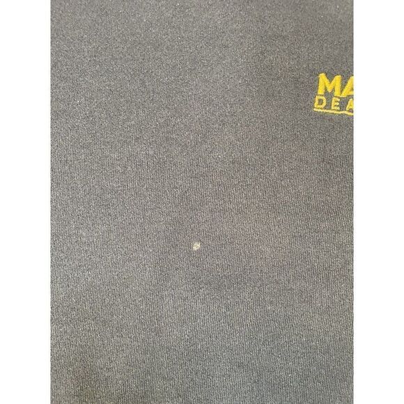 VINTAGE Maxum Deadbolt Medeco Crewneck Sweatshirt Men Large Black USA 90s - Picture 4 of 8